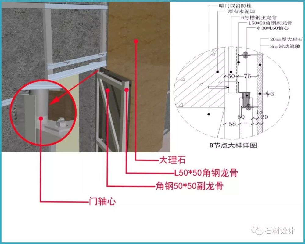 大理石暗门的结构绘图方法与技巧