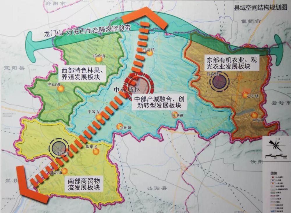 2017年-2035年伊川县域空间结构规划图