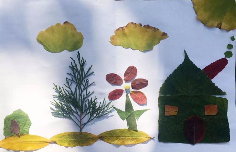 简单创意的儿童树叶手工作品,欣赏一下