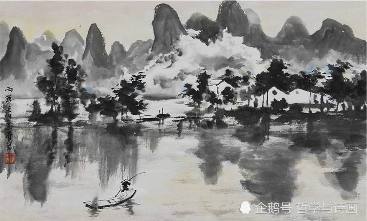 宗其香的桂林山水画,太美了,桂林山水甲天下可不是说说的!