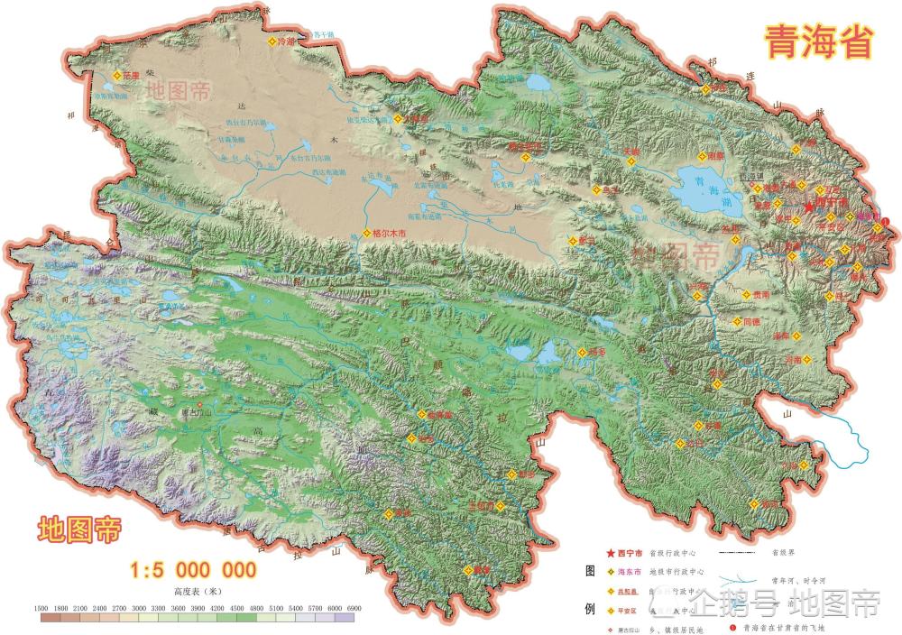 四幅青海省最新地图