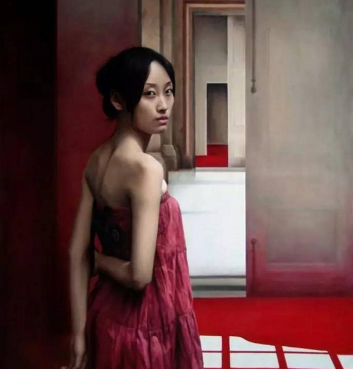油画快报:写实世界美女-天天美女舔被脚油画美被图片