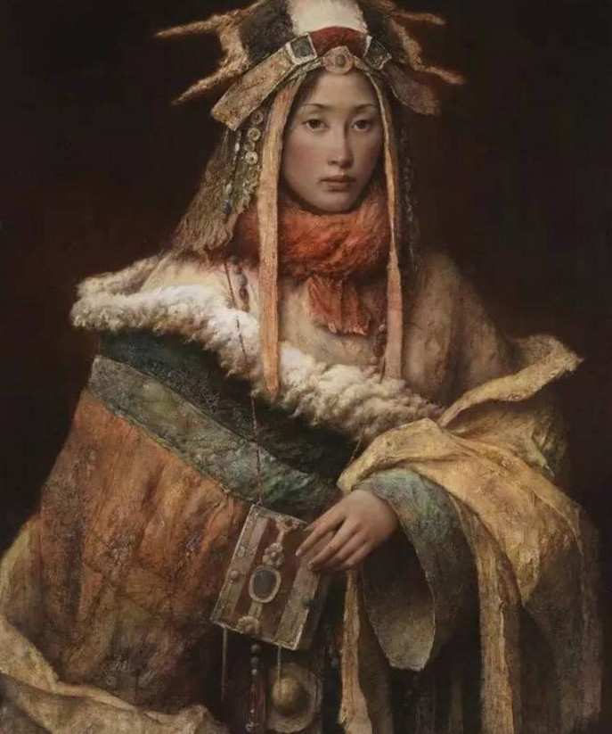 油画油画:写实世界美女-天天快报棕美女图片肉图片