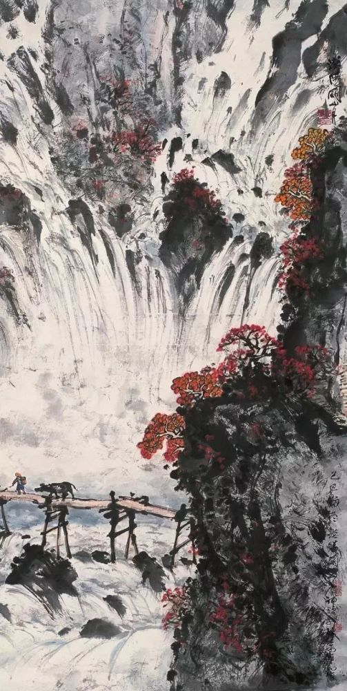 关山月,江山如此多娇,中国美术馆,山水画,绿色长城