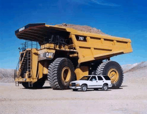 地球上最巨型卡车!百公里788个油,跑一天油费要3万块!