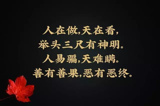 善恶有报,人争不过天!人好骗,天难瞒,作恶多端终要还!