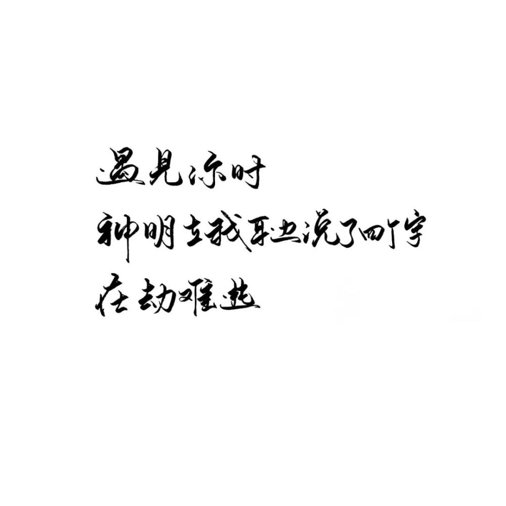 遇见你时 神明在我耳边说了四个字×在劫难逃