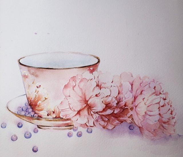 水彩手绘,仙气逼人的古风物品插画