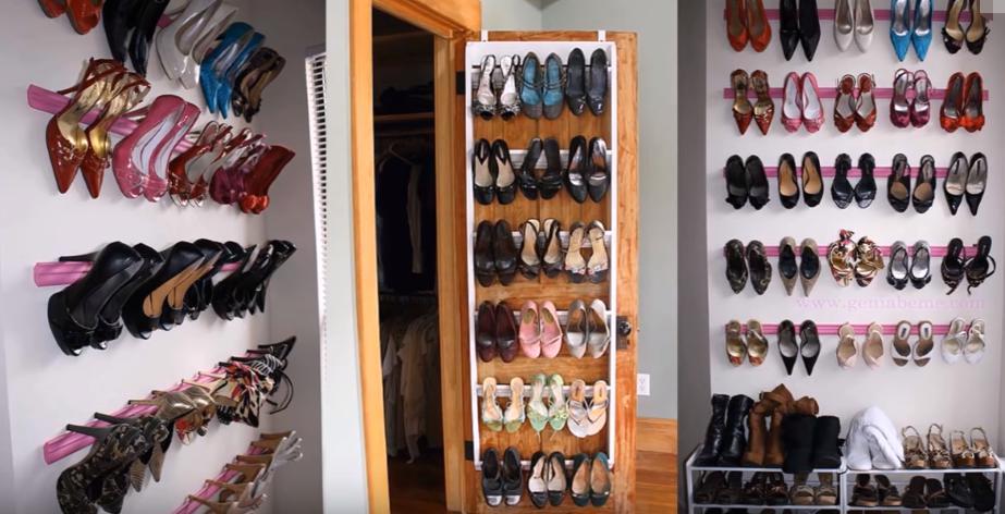 30种鞋子收纳妙招,1根橡胶就能搞定满屋鞋,不