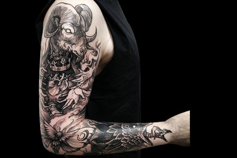 羊纹身:解读羊纹身图案的寓意,竟然意外的霸气侧漏!