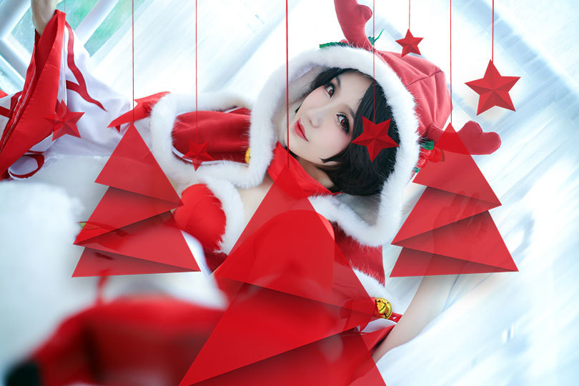 貂蝉cos圣诞恋歌泳衣,cos王者荣耀蔡文姬 王者荣耀貂蝉圣诞恋歌cosplay欣赏,绝对领域萌妹子