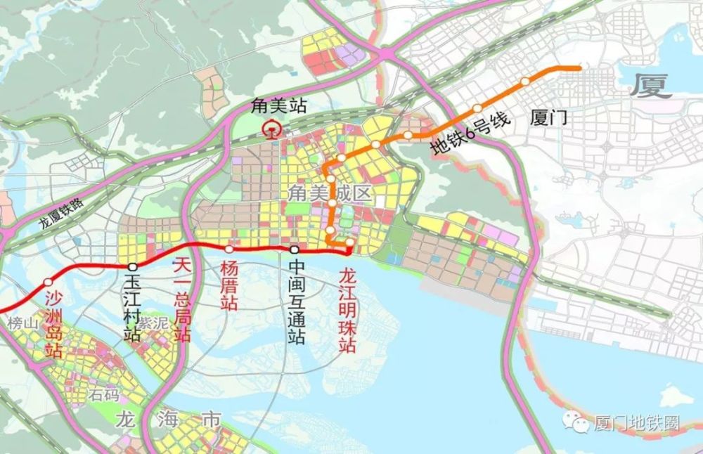 漳州有轨电车线路及站点方案曝光 接驳厦门地铁6号线角美段