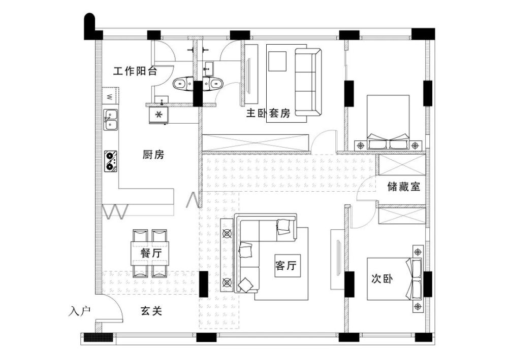 舒城大维分享,107㎡的房子厨房占了20㎡,让所有女人都