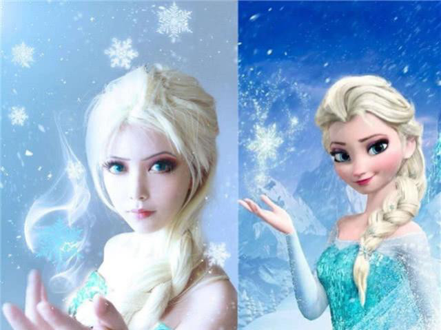 迪斯尼公主超经典的真人cos,白雪公主神还原,艾莎输在