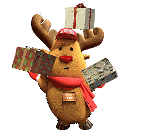 还有这么多可爱的小驯鹿陪伴着, 还未到圣诞节的那一天