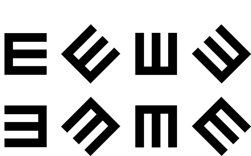 检查视力的板子上都是字母e,用其他字母代替不行吗?