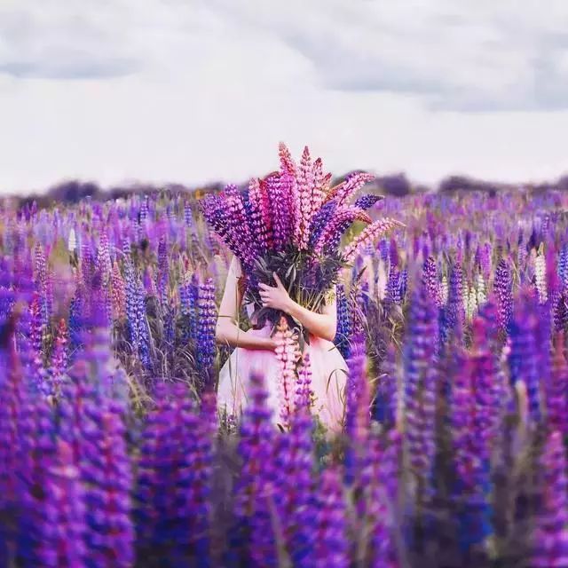 29岁天才女摄影师 拍下花田中的霓裳羽衣 简直美出了天际 看点快报