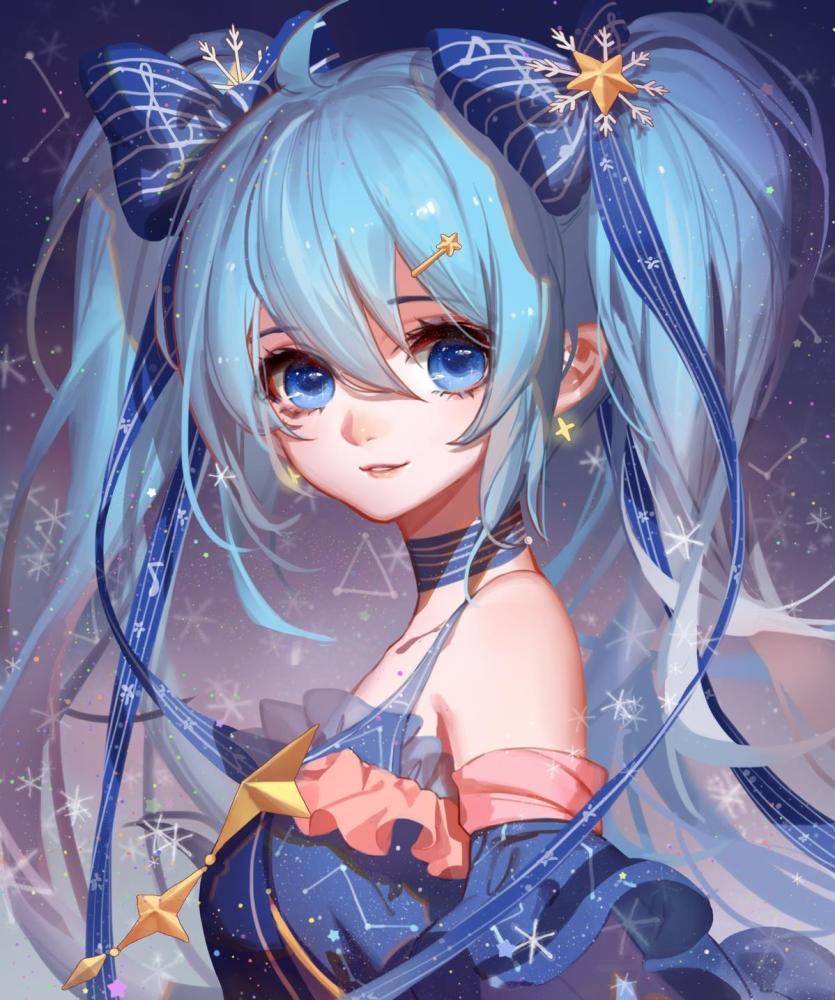 动漫手绘初音未来可爱公主壁纸:想做你的小猫咪,一直和你在一起