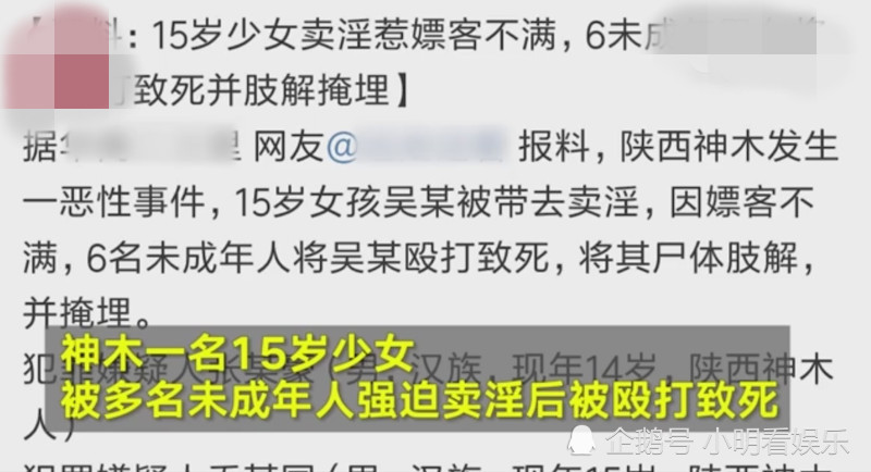 陕西 初中少女 被害案侦破 六名犯人都未成年 网友 难以置信 看点快报
