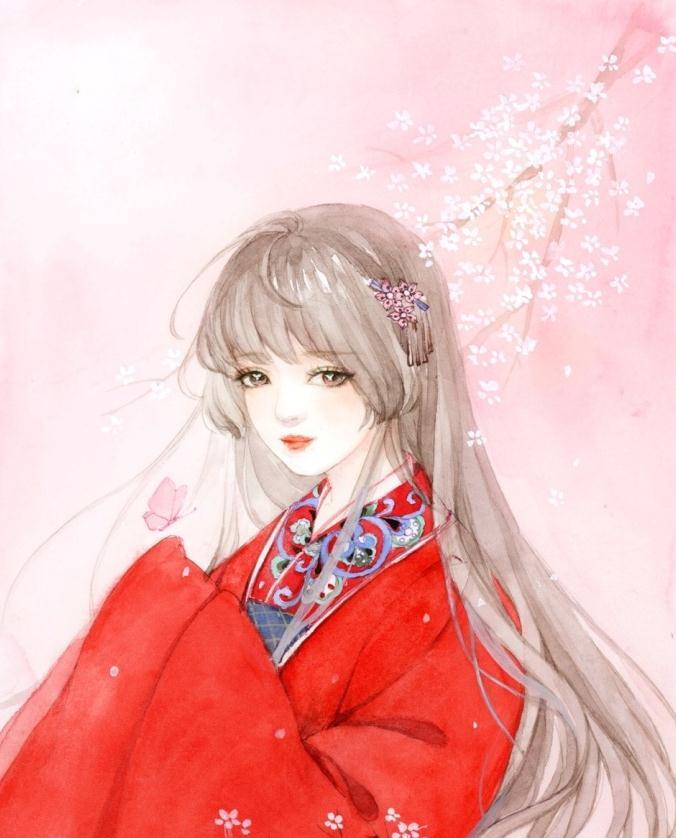 古风手绘绝色妖娆美女子壁纸,为卿画眉共浮生,梦盼烟花泪衣袂!