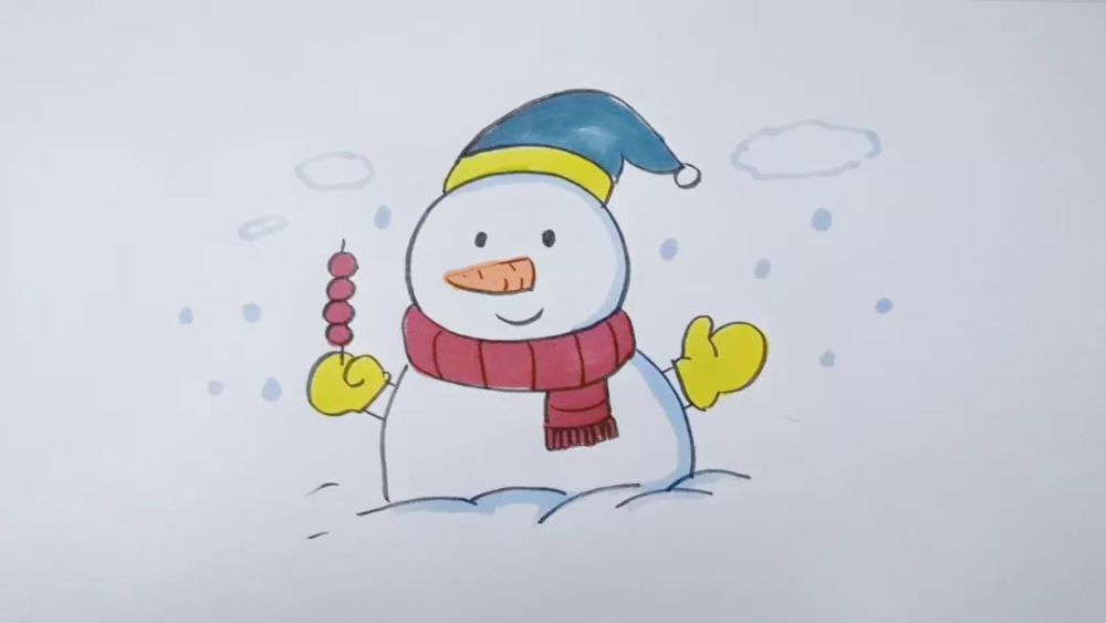 【简笔画】雪人