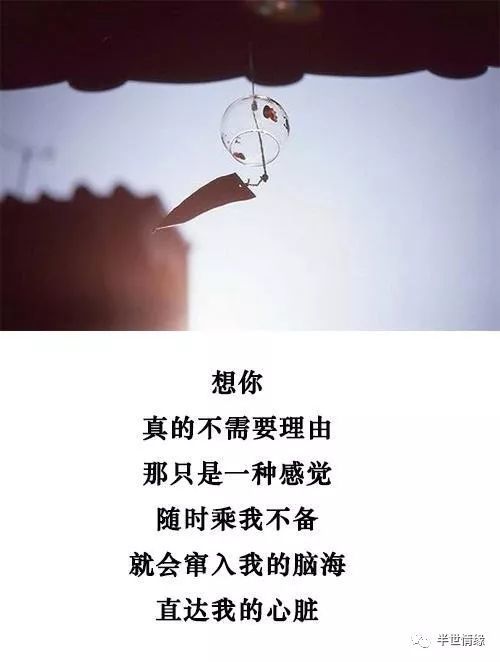 想一个人,从来都是躲闪不及,一切都在不经意之间完成.