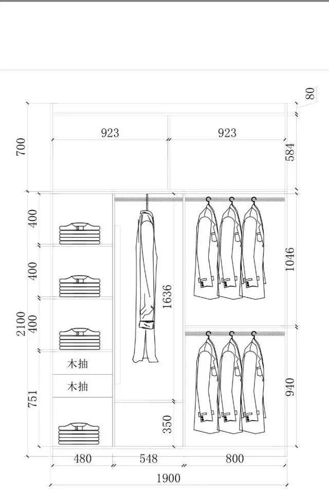 1-3m衣柜咋布局?62张尺寸图,设计师压箱底私藏,造福大众
