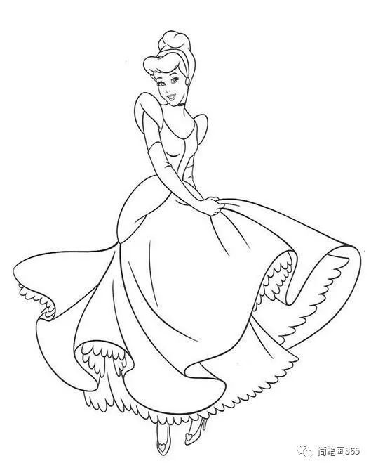 迪士尼卡通人物简笔画-迪士尼公主的图画简笔画怎么 65533