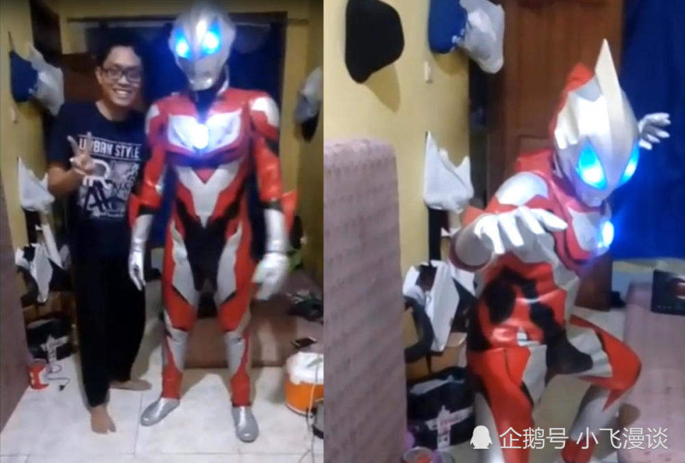 b站大佬神操作,独自做成一件捷德奥特曼皮套,就是穿起来怪怪的