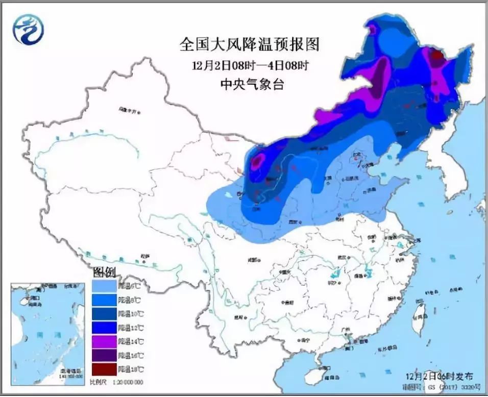 寒潮橙色预警,大庆气温骤降12℃以上,本周开启速冻模式