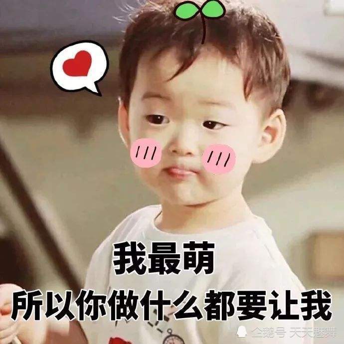 萌娃"宋民国"表情包,图四超萌,最后一组给你个眼神,自己体会
