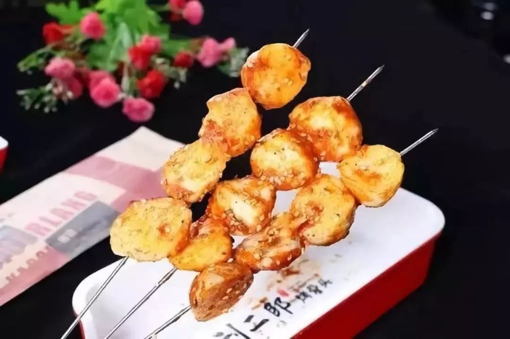 烤墨鱼丸