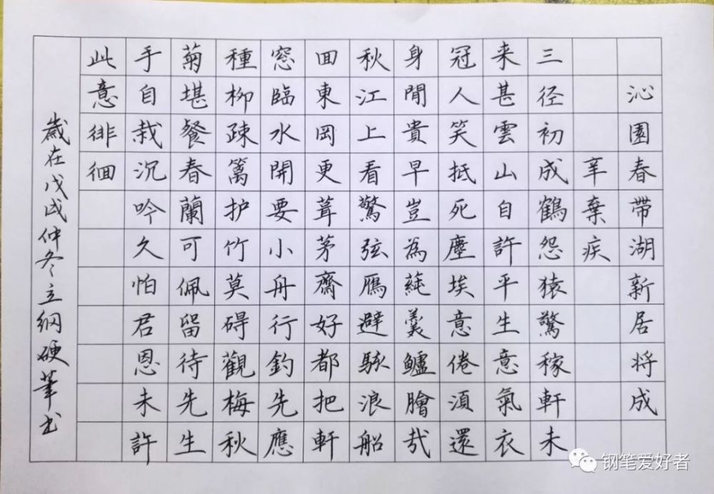 辛弃疾《沁园春·带湖新居将成》手写钢笔字练习笔友钢笔书法习作欣赏