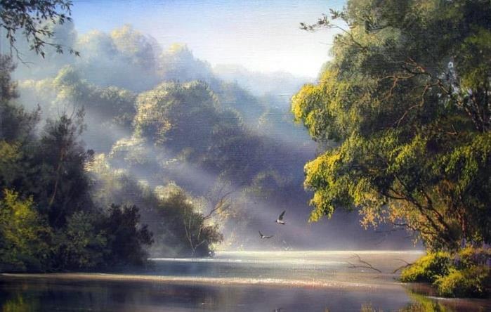 用自己的爱画俄罗斯最美的风景,作品来自油画家维克多