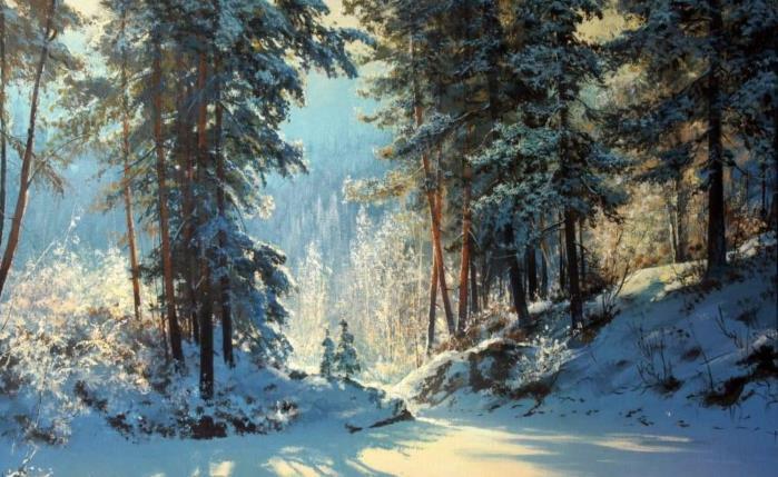 用自己的爱画俄罗斯最美的风景,作品来自油画家维克多