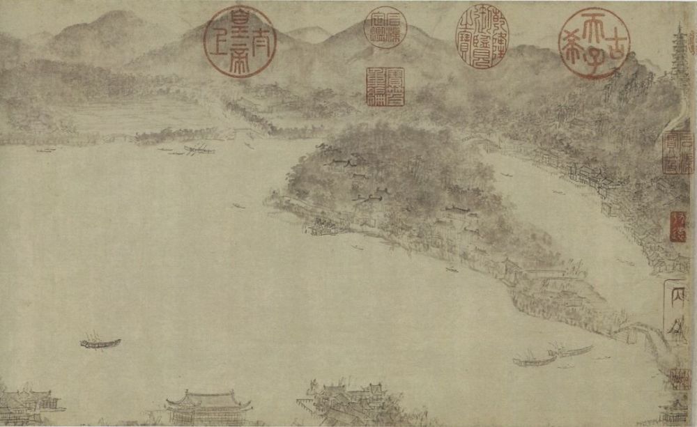 (南宋)李嵩/ 《西湖图》 27×80.7cm (局部)