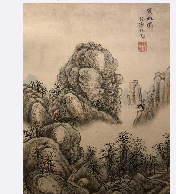为什么中国古代画山水,山上的树都特别少?