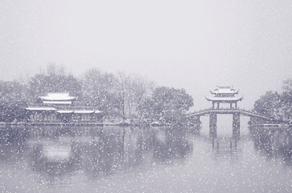 绝美西湖雪景照!一夜美回临安城!