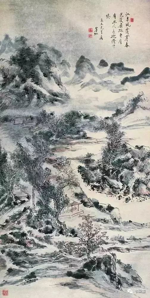 黄宾虹 春山雨霁图121×40.5cm