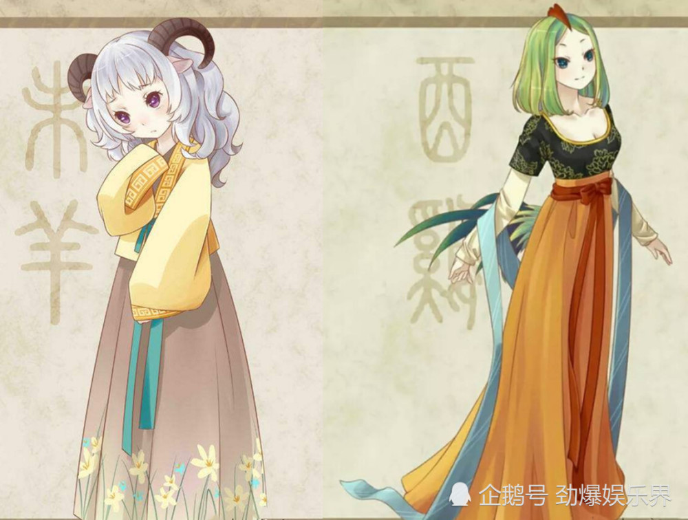 十二生肖"拟人"穿汉服,看到属羊的萌妹子,网友:和想象
