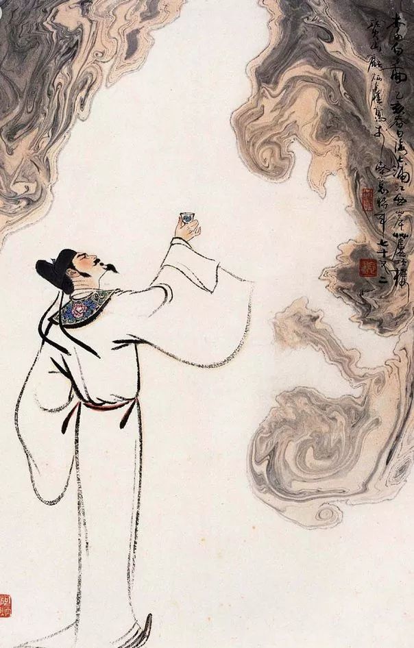 举杯邀明月,对影成三人. 月既不解饮,影徒随我身.