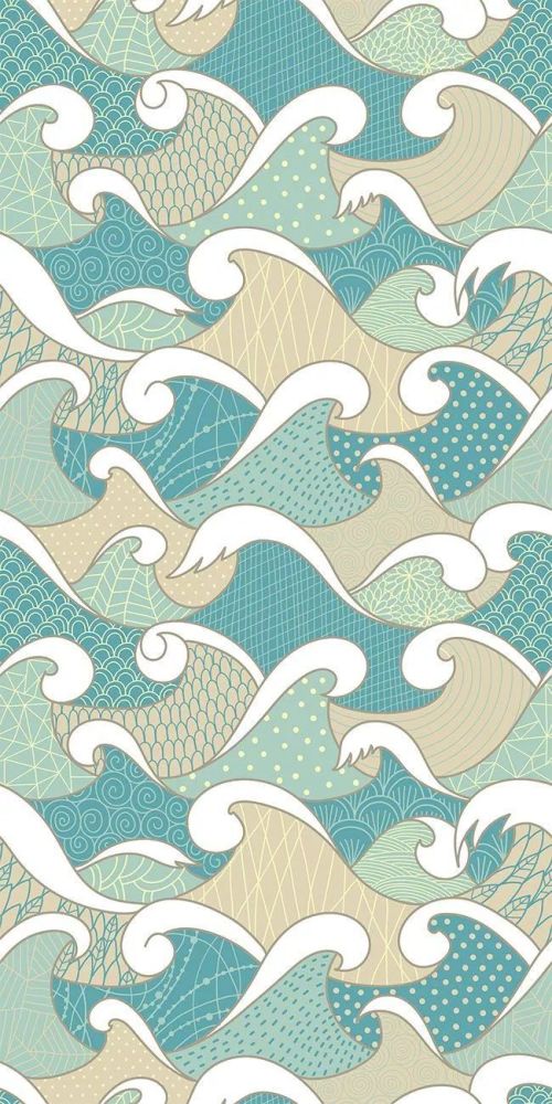 很实用的和风日系花纹背景,绘画素材