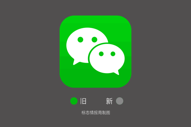 上图的标志网格中,我们套用了微信客户端logo旧版的网格,将新版logo