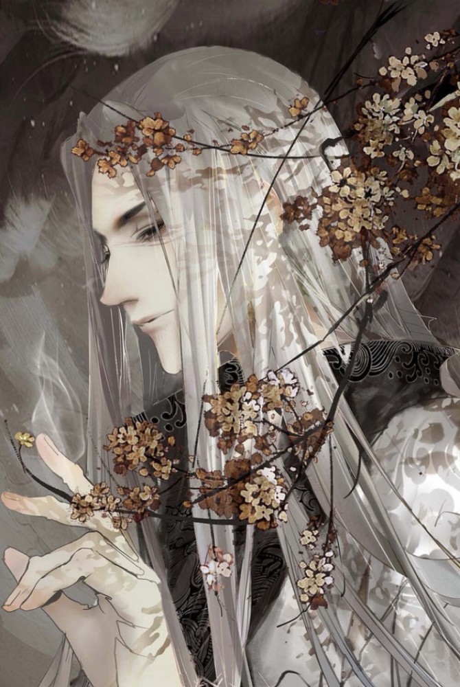 淡雅·白色·古风壁纸:你如梨花,淡淡其华,轻轻飘散,随风入画