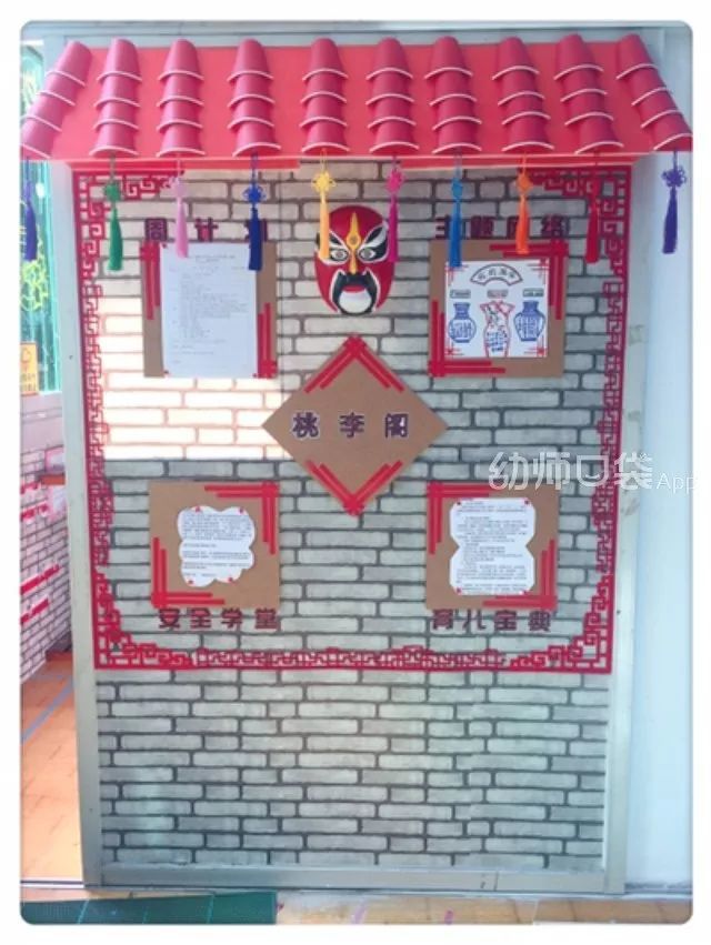 京剧风格的家园联系栏,中国红,中国风. 发布者:瑜玉芳馥