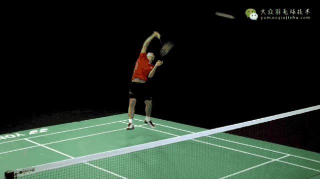 羽毛球进阶技术 gif 教学 13 正手点杀