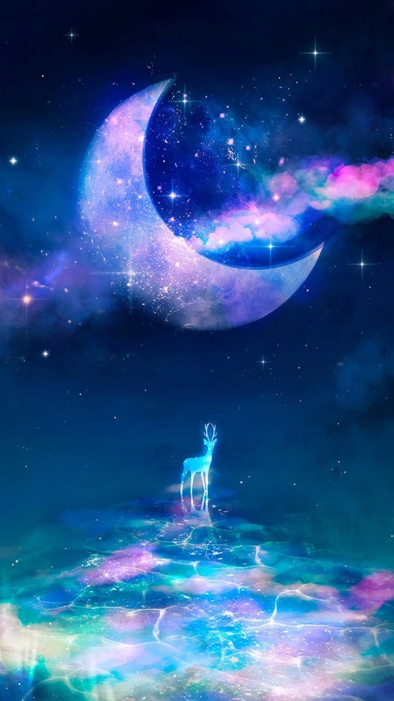 唯美 夜空高清壁纸 情侣壁纸 不想看日月 因为你就是星辰 看点快报