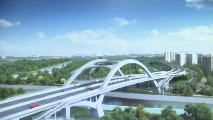 桂畔海大桥,龙盘北路东延线桥梁效果图曝光
