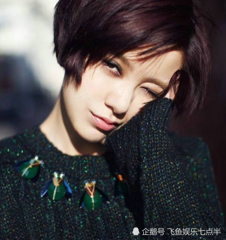郭采洁继顾里之后沉迷短发无法自拔,长发的样子网友一