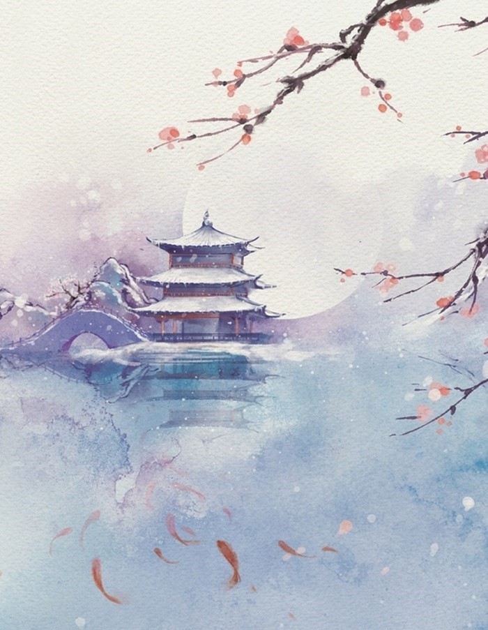 楼里,仙界,插画,云雾,壁纸